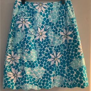Lilly Pulitzer Blue A-Line Skirt for Resort Wear - SZ 4